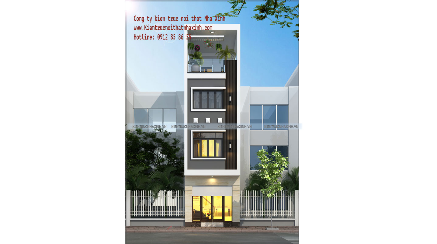 Mẫu thiết kế nhà phố 4,5 x15m gia đình chị Thuỳ - Long Biên - Hà Nội