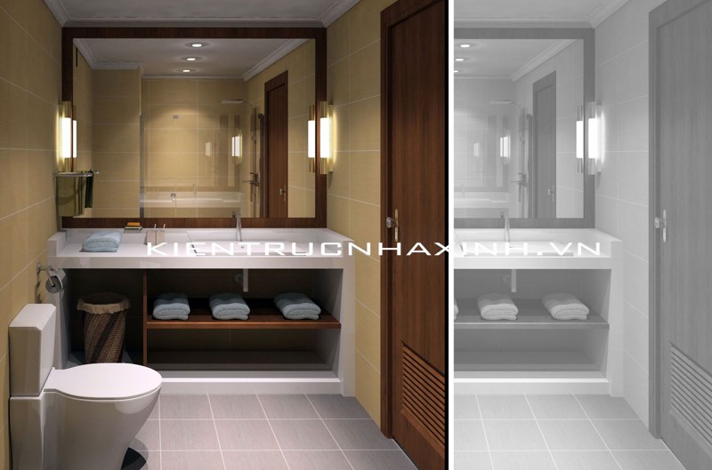 thiết kế nội thất khách sạn cho phòng tắm